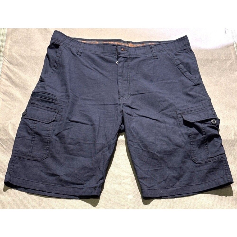 WearFirst Free-Band Cargo Shorts Navy Blue Cotton Blend Size 40 Comfortable